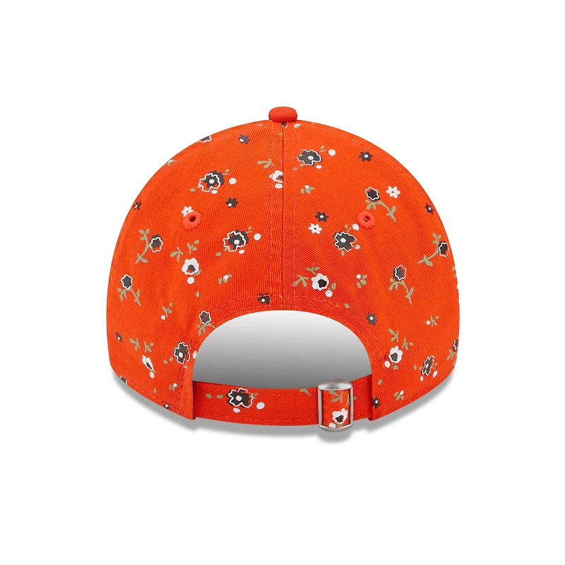 Women's New Era Orange Cleveland Browns  Floral 9TWENTY Adjustable Hat