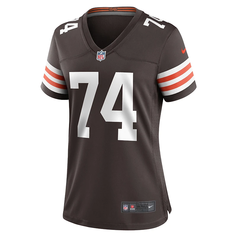 Maillot Nike Alex Leatherwood marron pour femme des Cleveland Browns Team Game