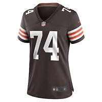 Maillot Nike Alex Leatherwood marron pour femme des Cleveland Browns Team Game