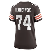 Maillot Nike Alex Leatherwood marron pour femme des Cleveland Browns Team Game