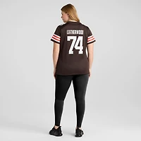 Maillot Nike Alex Leatherwood marron pour femme des Cleveland Browns Team Game