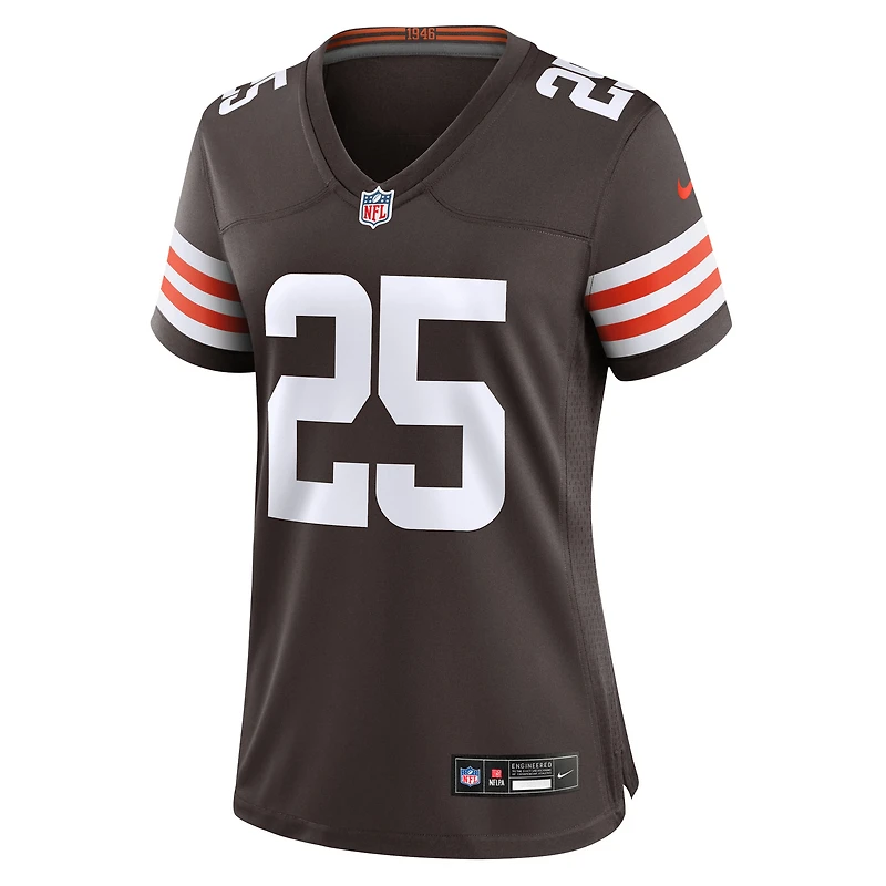 Maillot Nike Andre Szmyt Brown pour femme, équipe des Cleveland Browns