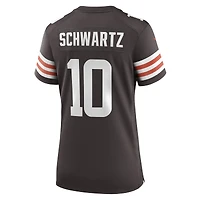 Maillot de match Nike Anthony Schwartz pour femmes, marron, Cleveland Browns