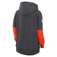Women's Nike Anthracite Cleveland Browns 2024 Sideline Essential Fleece Pullover Hoodie