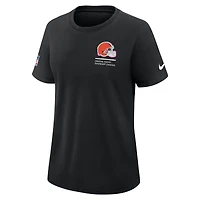 Women's Nike Black Cleveland Browns 2025 NFL Crucial Catch Tri-Blend Dri-FIT T-Shirt