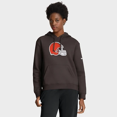 Sweat à capuche en polaire Nike orange Cleveland Browns Club pour femme