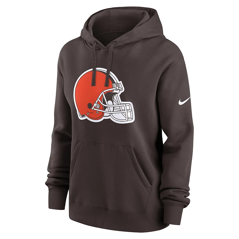 Sweat à capuche Nike Brown Cleveland Browns Club Fleece pour femme