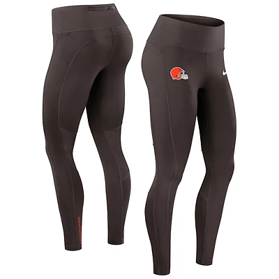 Legging Nike marron Cleveland Browns Primetime Epic Fast Dri-FIT pour femme