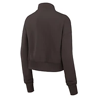 Sweat-shirt Nike marron à demi-zip pour femme Cleveland Browns Rewind Phoenix