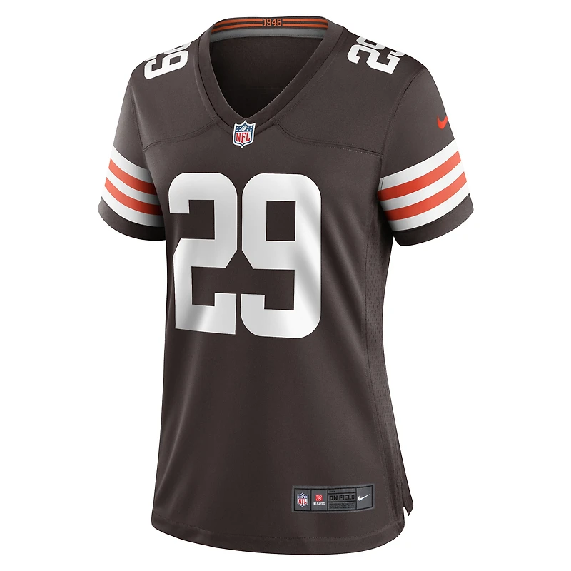 Maillot de match l'équipe Nike Cameron Mitchell marron des Cleveland Browns pour femme