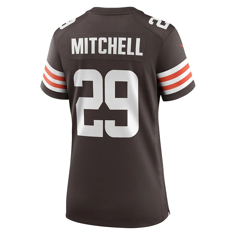 Maillot de match l'équipe Nike Cameron Mitchell marron des Cleveland Browns pour femme