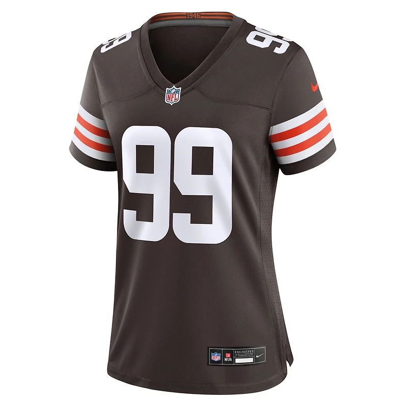 Maillot Nike Cameron Thomas Brown pour femme, équipe des Cleveland Browns