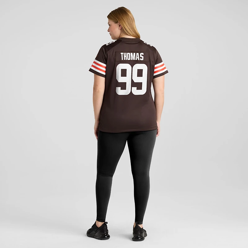 Maillot Nike Cameron Thomas Brown pour femme, équipe des Cleveland Browns