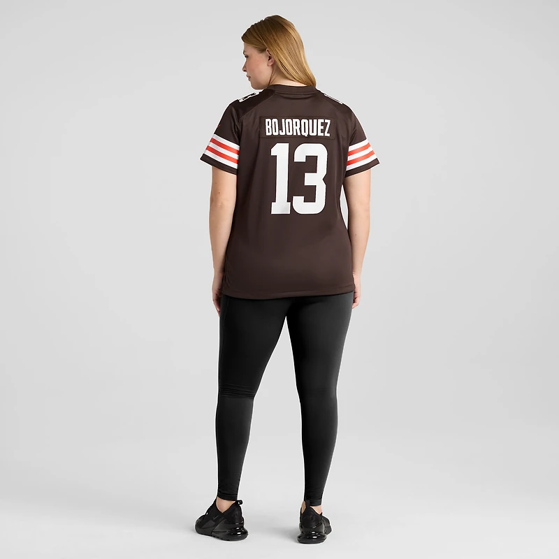 Maillot de match Nike Corey Bojorquez pour femmes, marron, Cleveland Browns