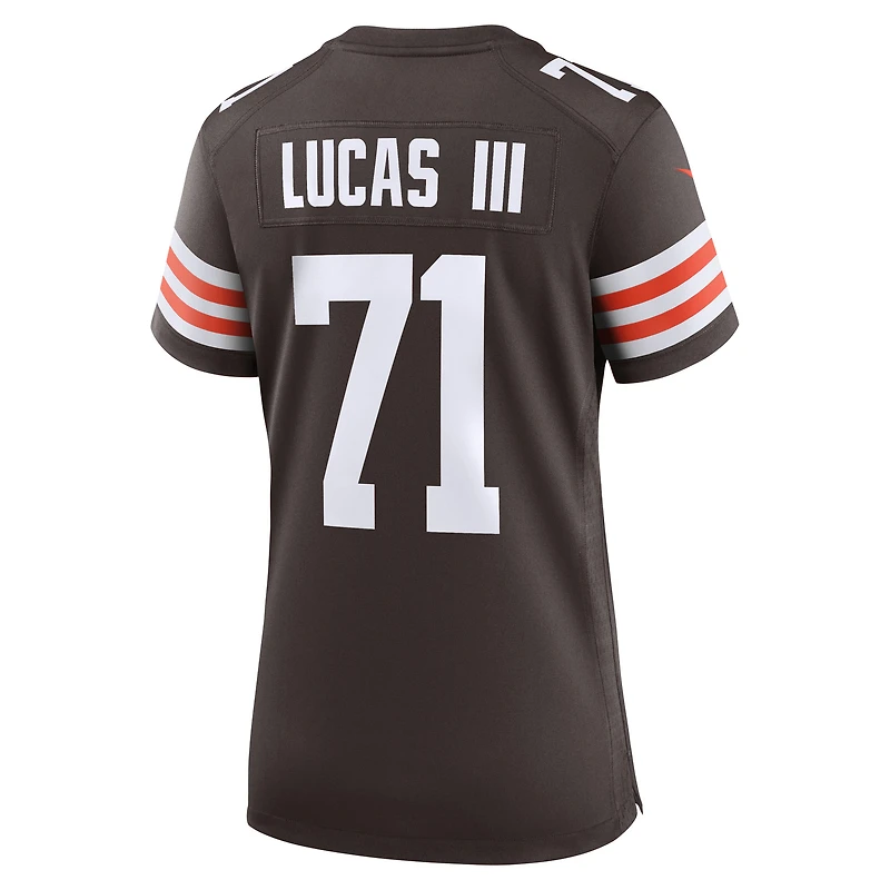 Women's Nike Cornelius Lucas  Brown Cleveland Browns Team Game Jersey