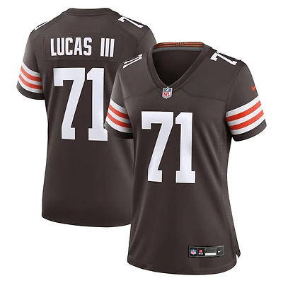 Women's Nike Cornelius Lucas  Brown Cleveland Browns Team Game Jersey
