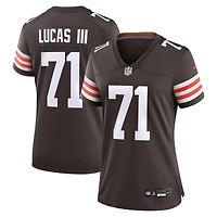 Women's Nike Cornelius Lucas  Brown Cleveland Browns Team Game Jersey