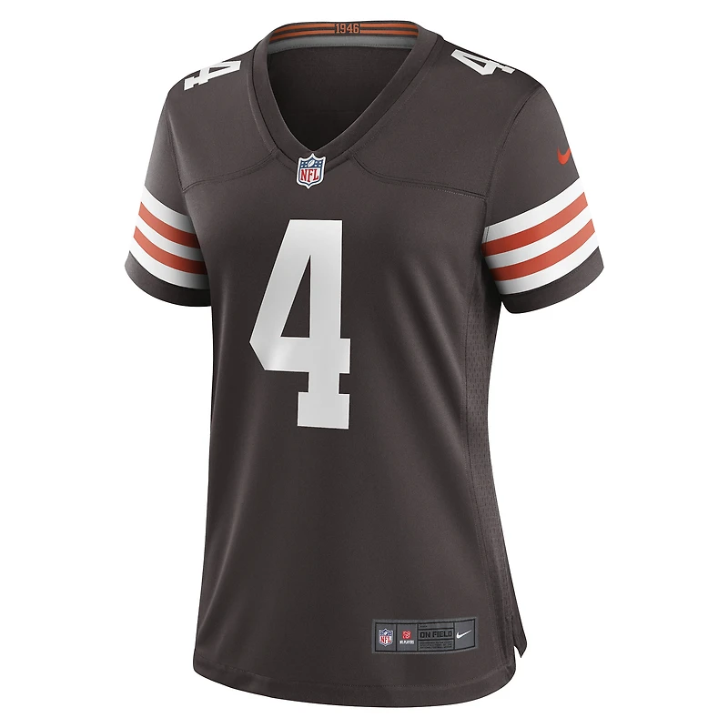 Maillot de joueur Nike Deshaun Watson pour femmes, marron, Cleveland Browns