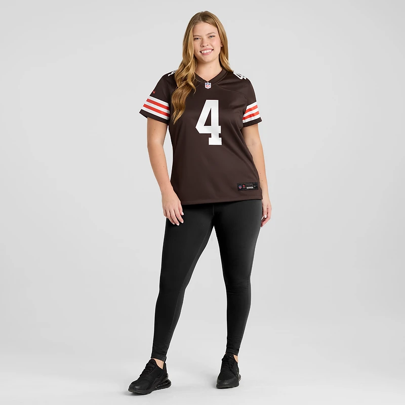 Maillot de joueur Nike Deshaun Watson pour femmes, marron, Cleveland Browns