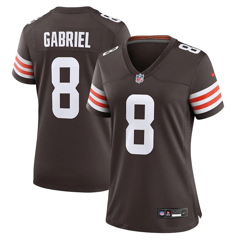 Maillot Nike Dillon Gabriel Brown pour femme, équipe des Cleveland Browns