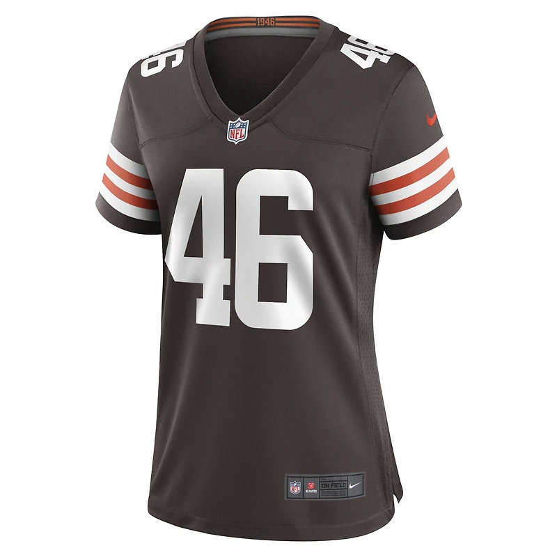 Maillot de joueur retraité Nike Don Fleming Brown des Cleveland Browns pour femme