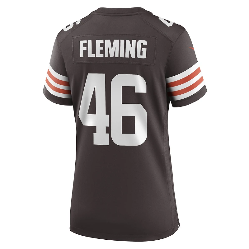 Maillot de joueur retraité Nike Don Fleming Brown des Cleveland Browns pour femme