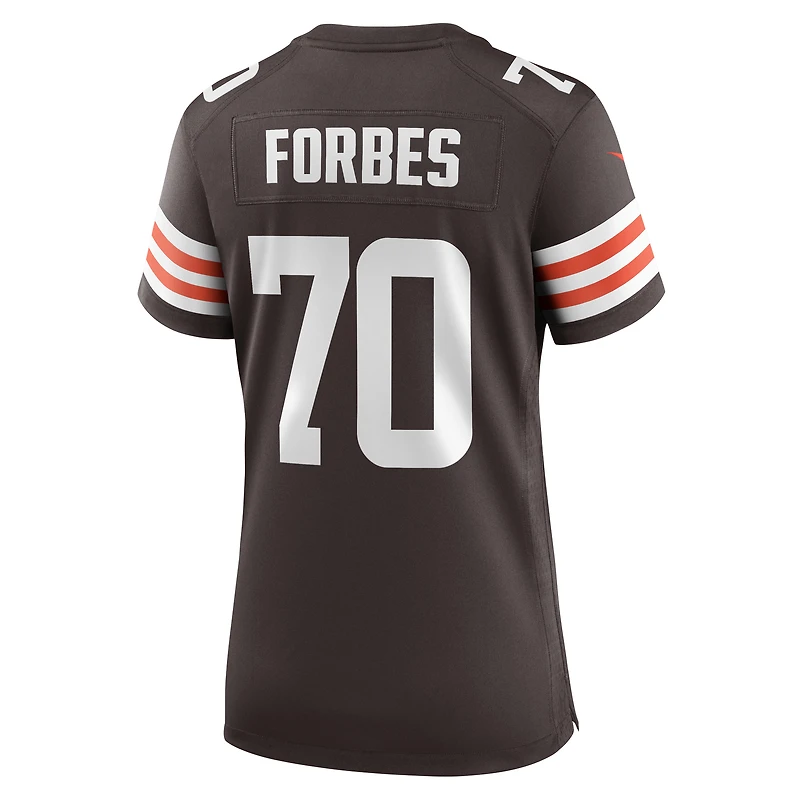 Maillot Nike Drew Forbes pour femme, marron, Cleveland Browns, Team Game