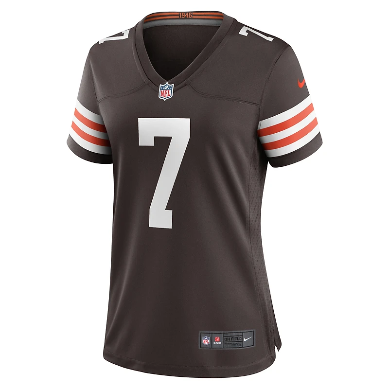 Women's Nike Dustin Hopkins  Brown Cleveland Browns Team Game Jersey