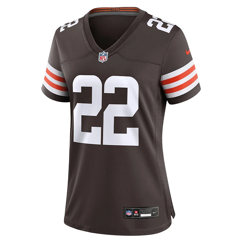 Maillot Nike Dylan Sampson Brown pour femme, équipe des Cleveland Browns