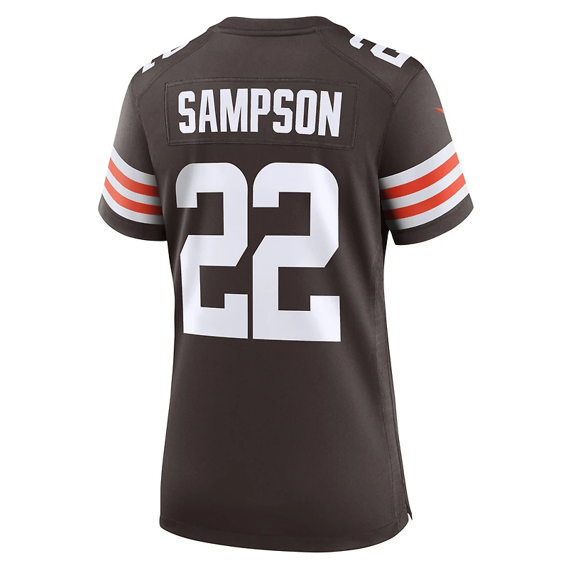 Maillot Nike Dylan Sampson Brown pour femme, équipe des Cleveland Browns