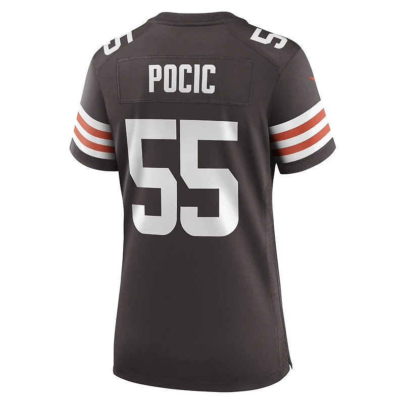 Maillot de match Nike Ethan Pocic pour femmes, marron, Cleveland Browns