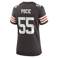 Maillot de match Nike Ethan Pocic pour femmes, marron, Cleveland Browns