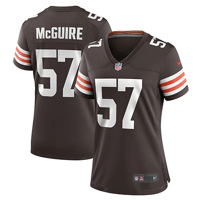 Maillot de match l'équipe Nike Isaiah McGuire marron des Cleveland Browns pour femme