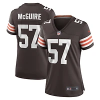 Maillot de match l'équipe Nike Isaiah McGuire marron des Cleveland Browns pour femme