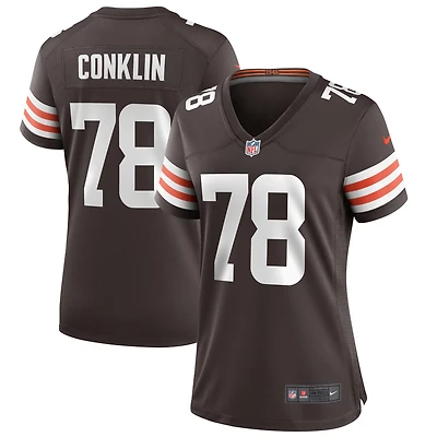 Women's Nike Jack Conklin Brown Cleveland Browns Game Player Jersey