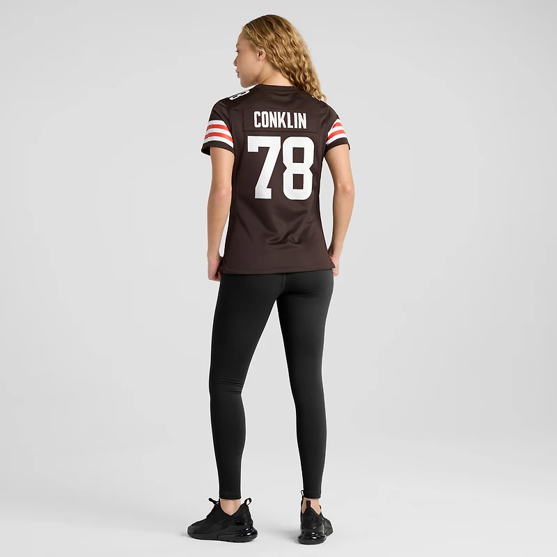 Women's Nike Jack Conklin Brown Cleveland Browns Game Player Jersey