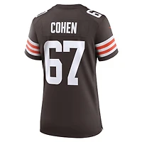 Maillot de match Nike Javion Cohen Brown des Cleveland Browns pour femme