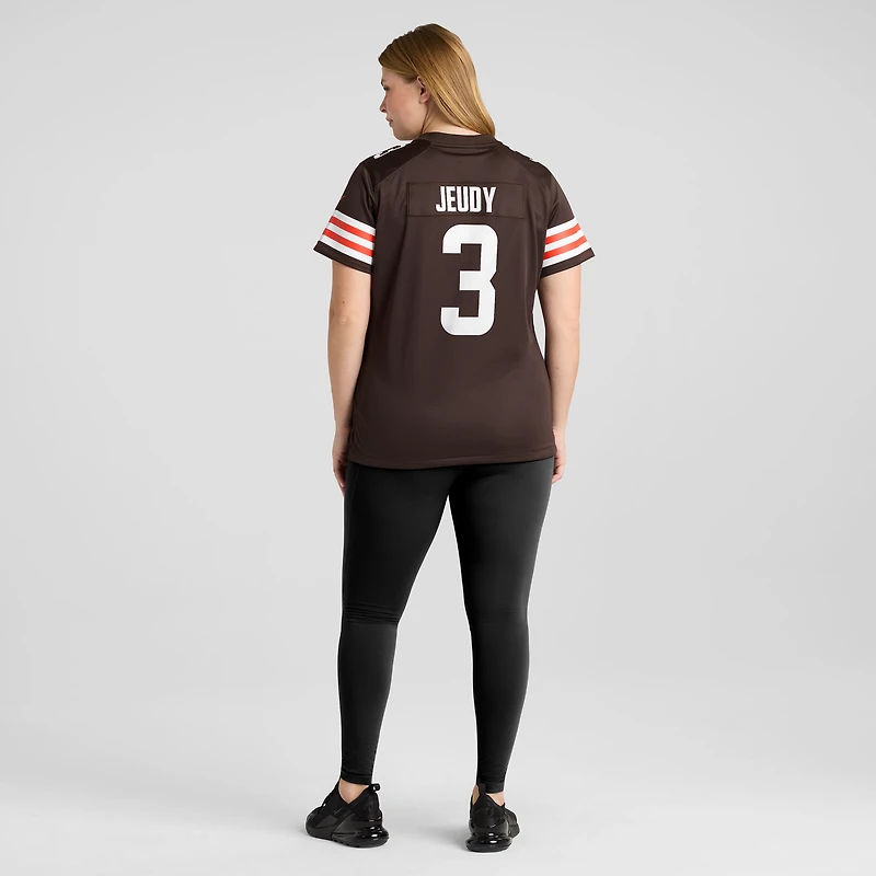 Maillot de match Nike Jerry Jeudy pour femmes, marron, Cleveland Browns