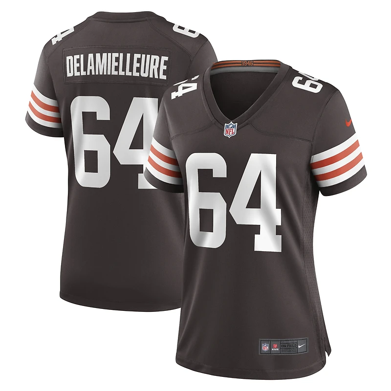 Maillot de joueur retraité Nike Joe DeLamielleure pour femme, Cleveland Browns, marron