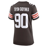 Maillot Nike Joe Tryon-Shoyinka Brown pour femme, équipe des Cleveland Browns