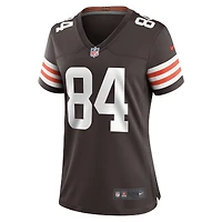 Maillot de joueur match Nike Jordan Akins marron des Cleveland Browns pour femme