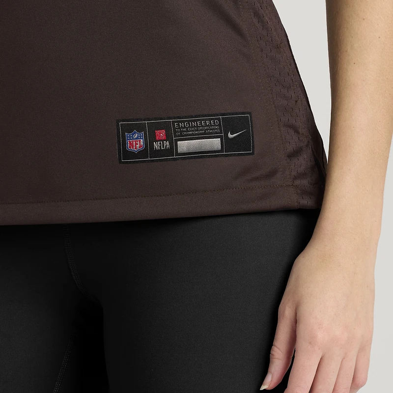 Maillot de joueur match Nike Jordan Akins marron des Cleveland Browns pour femme