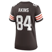 Women's Nike Jordan Akins  Brown Cleveland Browns Team Game Jersey