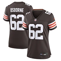 Maillot Nike Justin Osborne Brown pour femme, équipe des Cleveland Browns