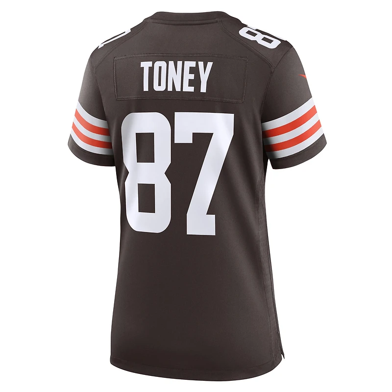 Maillot de match Nike Kadarius Toney Brown pour femme des Cleveland Browns