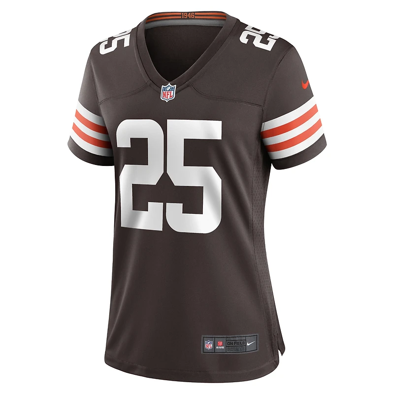 Maillot Nike Kahlef Hailassie Brown pour femme des Cleveland Browns Team Game
