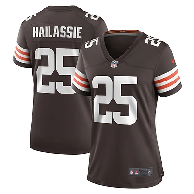 Maillot Nike Kahlef Hailassie Brown pour femme des Cleveland Browns Team Game