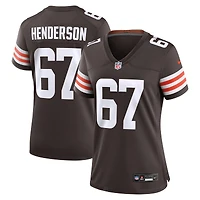 Women's Nike LaDarius Henderson  Brown Cleveland Browns Team Game Jersey