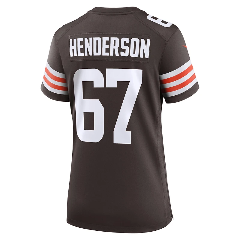 Maillot Nike LaDarius Henderson Brown pour femme, équipe des Cleveland Browns