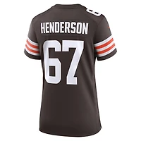 Maillot Nike LaDarius Henderson Brown pour femme, équipe des Cleveland Browns